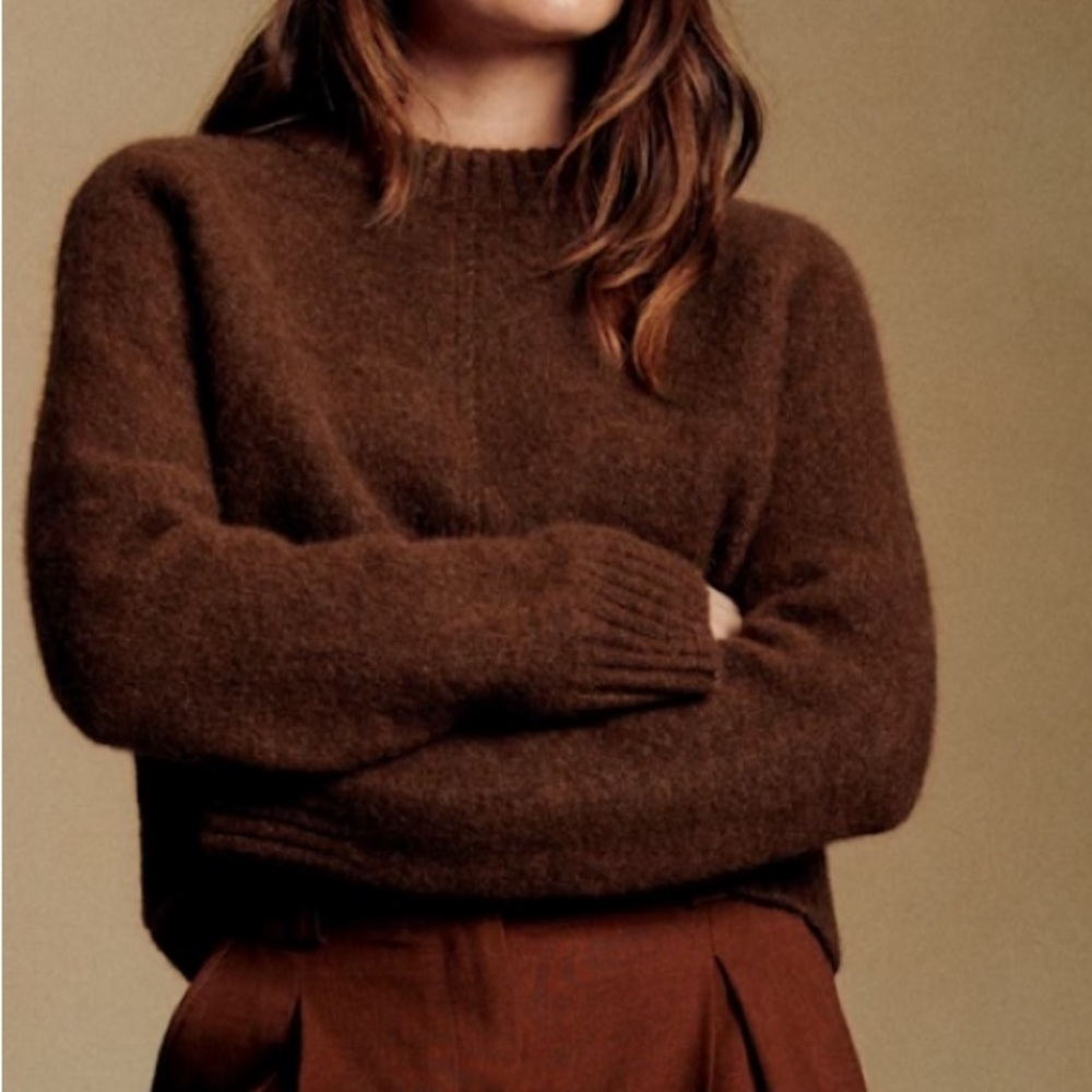 Sezane Sama Jumper Chestnut Brown - Size M